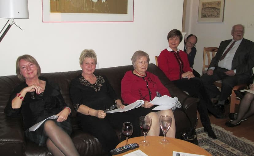 Traditional Christmas carol evening hosted by the Zaborowski family